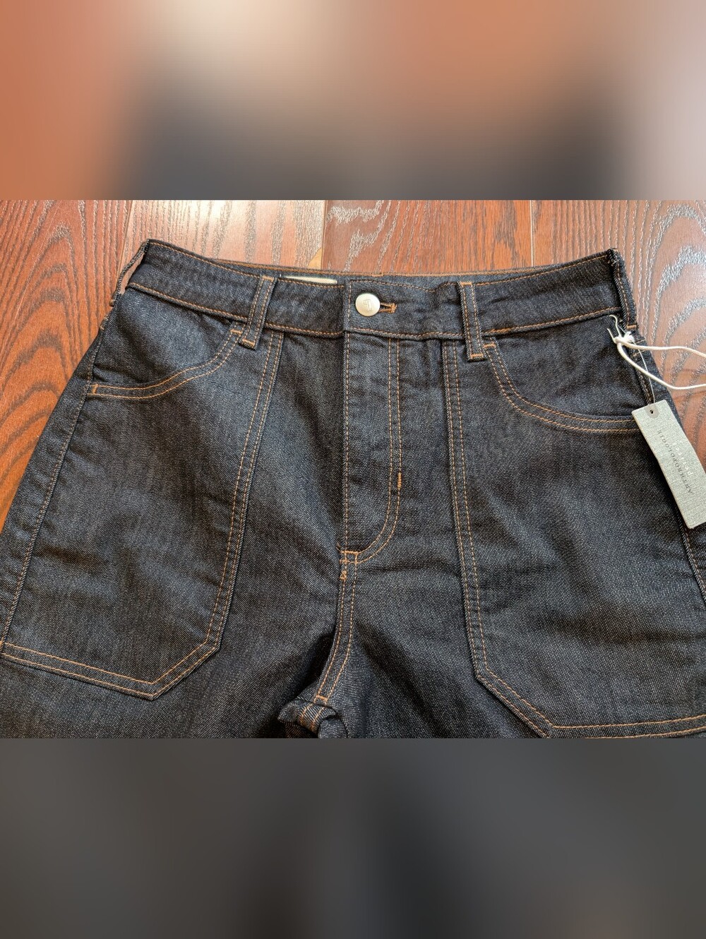 Pilcro Anthro New Women's Jeans Dark Indigo Flare Wide Leg Sz 28P Denim - Picture 4 of 12